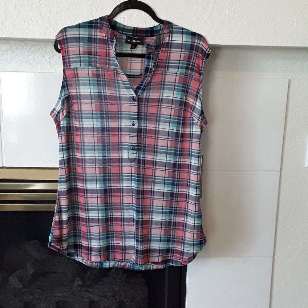 G Collection plaid top